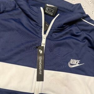 Nike Men’s Track Jacket Zip-Up Blue White Standard Fit XXL NWT